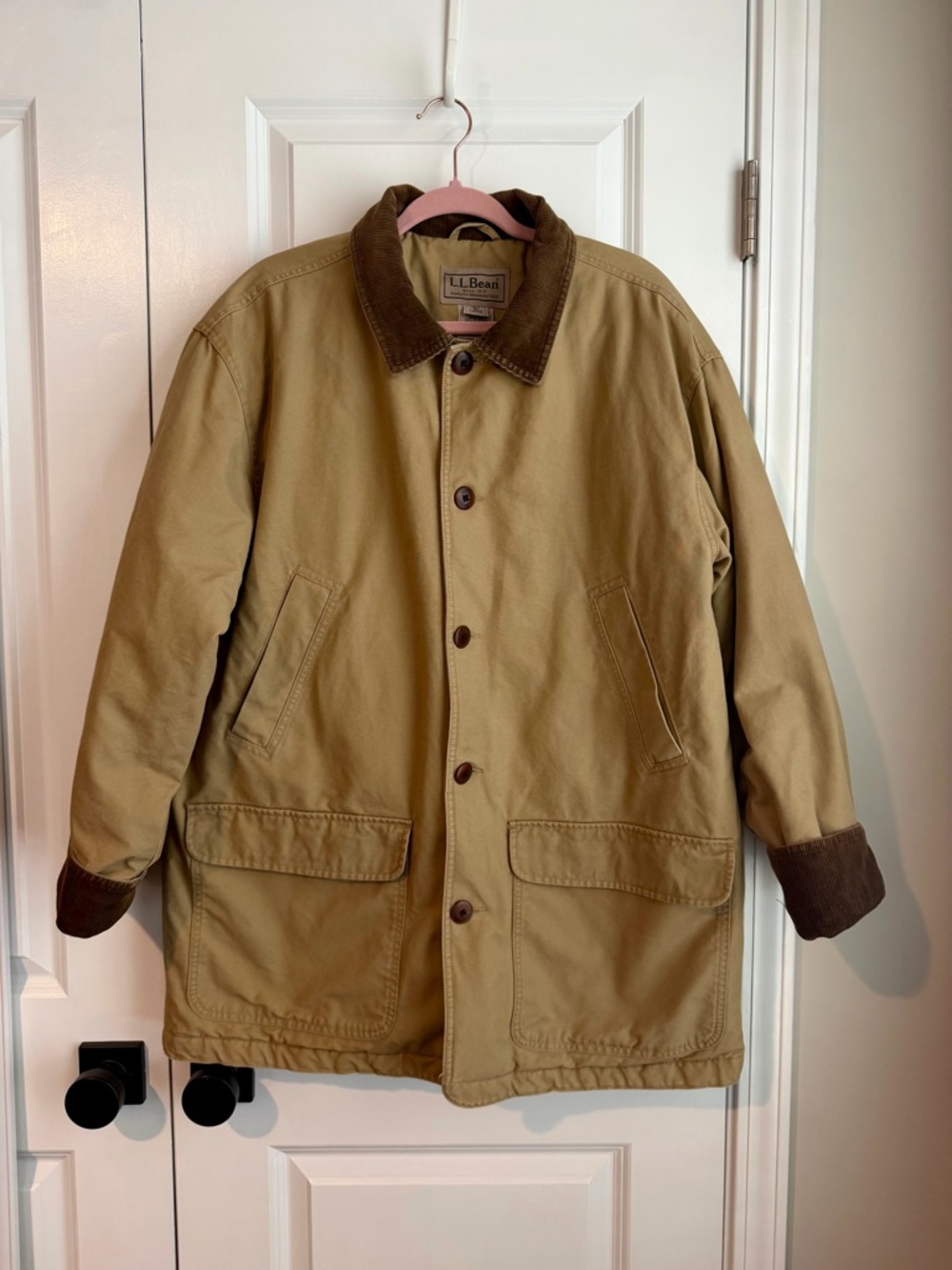Vintage L.L. Bean Men’s Quilted Thinsulte Chore Jacket Corduroy Size Large